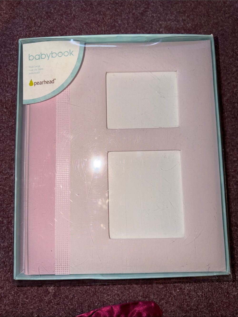 Pearhead Babybook Photo Album in Light Pink and Mint